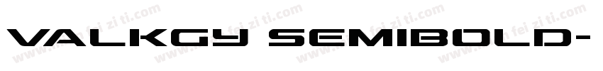 Valkgy Semibold字体转换